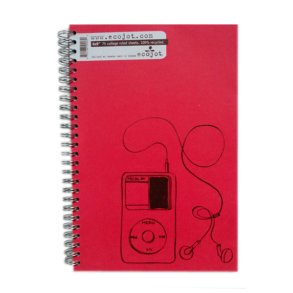 6x9 Ruled Notebook Red