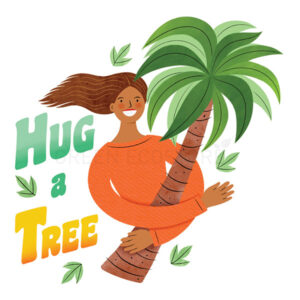Hug a Tree sticker