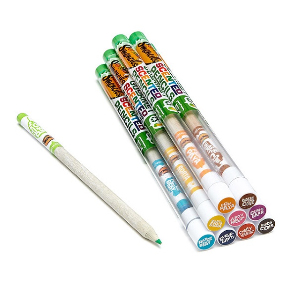 Smencils - smelly pencils!! Made from 100% recycled newspaper. Cotton  candy, Cinnamon, Tropical berry, Watermelon, Bubble gu…