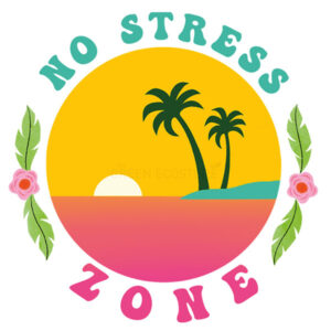 No Stress Zone sticker